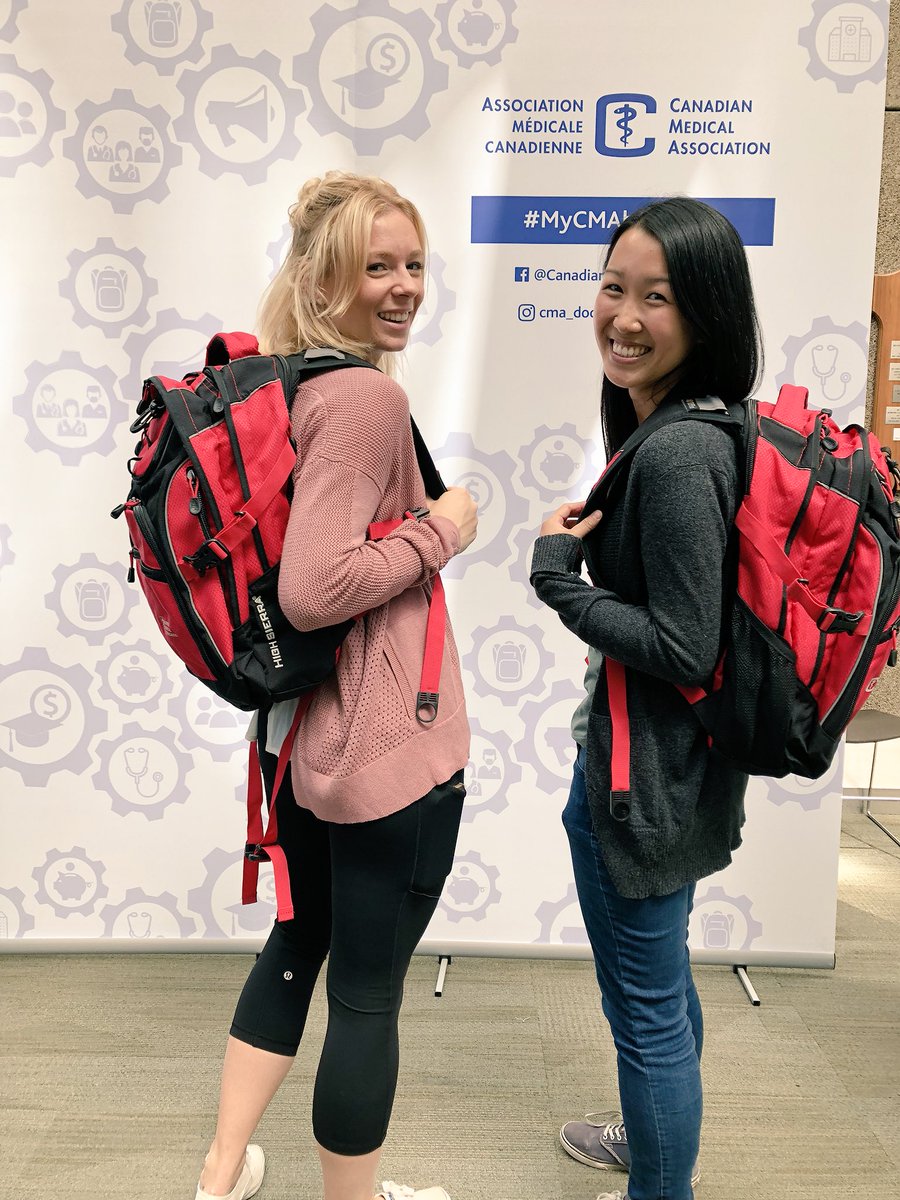 Red looks good on us! 🎒#MyCMAbackpack <a href="/CMA_Docs/">Canadian Medical Association</a> <a href="/UCalgaryMed/">UCalgaryMedicine</a>