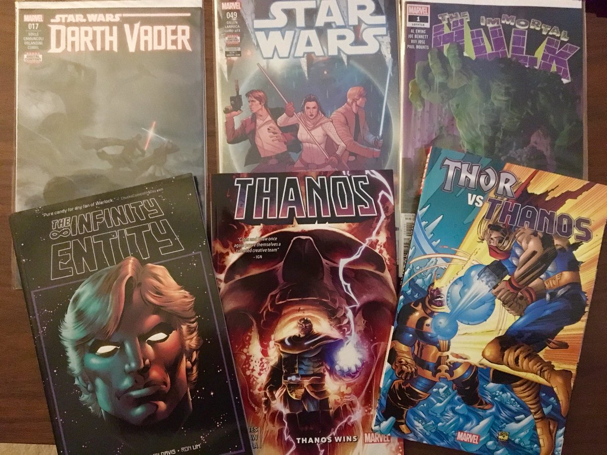 dano_cosmic's tweet photo. Got the @DCBService order in today, excited to get reading!
#InfinityEntity #Thanos #ThanosWins #ThorvsThanos #StarWars #DarthVader #ImmortalHulk #Hulk #JimStarlin #RonLim #AlanDavis #DonnyCates #GeoffShaw #AlEwing #JoeBennett #CharlesSoule #KieronGillen #MarvelCosmic https://t.co/llcwCUodyx