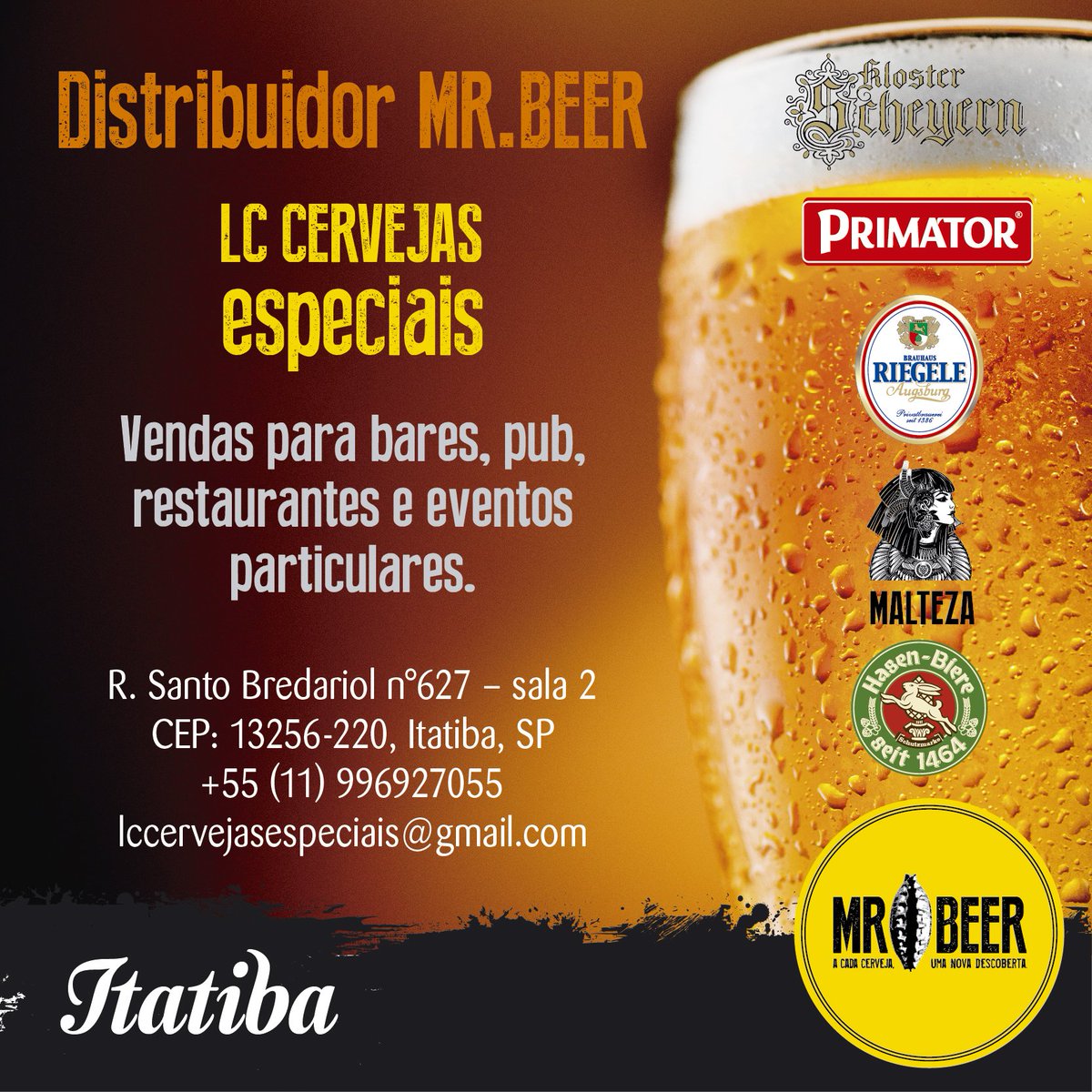 MrBeerBrasil's tweet photo. Novo distribuidor autorizado https://t.co/rzDj9f3lwx em Itatiba! Cheers! 🍻😎
.
.
.
.
.
.
.
#distribuidor #mrbeer #cervejasespeciais #cerveja #craftbeer #itatiba #saopaulo #SP #chope #LCcervejasespeciais #beer #Malteza #Primátor #Riegele #HasenBrau #KlosterScheyern https://t.co/rQe69j5Wet