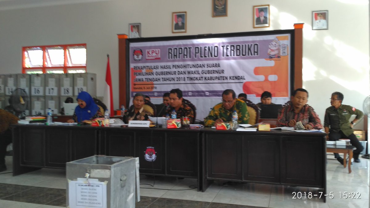 pdipkendal's tweet photo. Rekapitulasi hasil penghitungan suara Pilgub 2018 tingkat kabupaten Kendal:
#GanjarYasin : 298.480
#DirmanIda : 191.250
Jumlah suara sah: 489.730
Jumlah suara tidak sah: 29.300
*Jumlah seluruh suara sah dan tidak sah: 519.030* https://t.co/vIkZ2Vnc4u