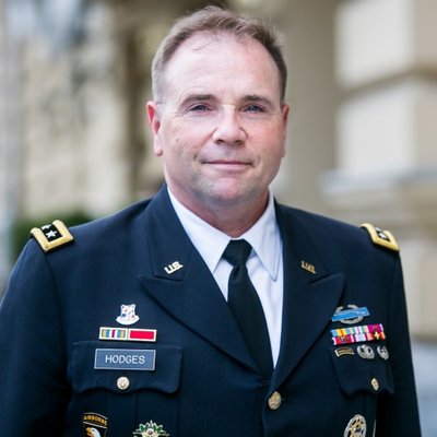 NATOSource's tweet photo. Retired General Ben Hodges on whether #Trump is too harsh on #NATO allies: “#Germany is our essential ally, our most important ally, but it seems like we are kicking them in the ass all the time” #NATOSummit #TrumpLetters https://t.co/4YQABMvwHe https://t.co/N4blIv5mxy