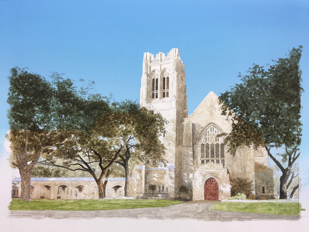 rodchaseart's tweet photo. WIP, Stage 2 - Highland Park Methodist Church, acrylic on canvas, 9" x 12", 2018.
#realism #photorealism #highlandparkmethodistchurch #dallastexas https://t.co/ZNvKDu8GKA