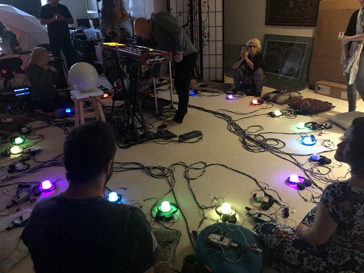 SwanVR's tweet image. Spent #IndependenceDay testing a #GroupFlow project for @esalen! 

So endearing yet horrifying to realize my own mortality as the DJ turn my heartbeat into live music. 🎶 @conscioushack