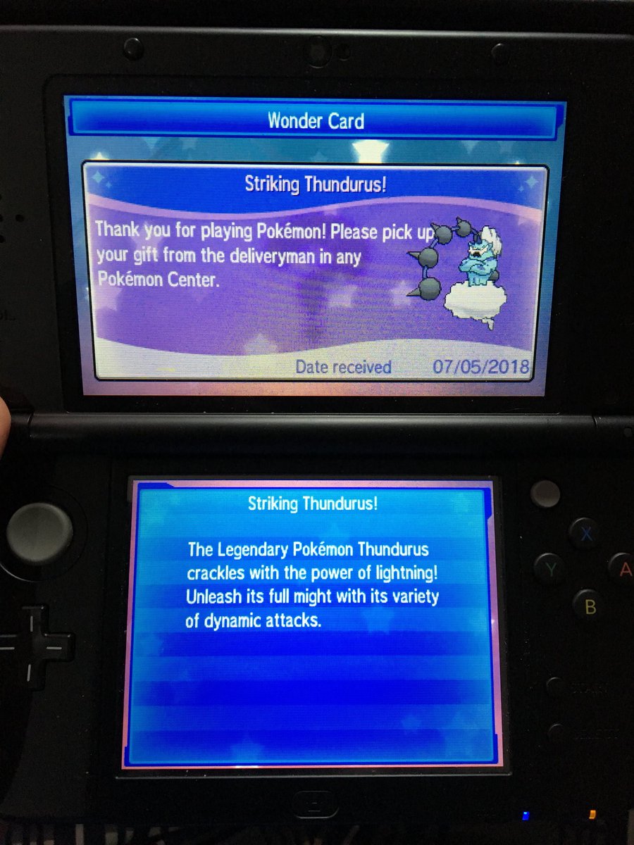 OtakuGuru_com's tweet image. Thundurus and Tornadus available via WiFi distribution on Pokémon Ultra Sun/Moon and Suun/Moon more details how get and distribution per version of game on my blog: otakuguru.com/2018/06/28/thu… #PokemonLegendary #PokemonDistribution #PokemonGiveaway #PokemonUltraSunMoon