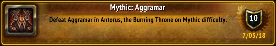 K_TheMage's tweet image. And @WarFrontGuild has Mythic Aggramar! I just earned the [Mythic: Aggramar] Achievement! #Warcraft