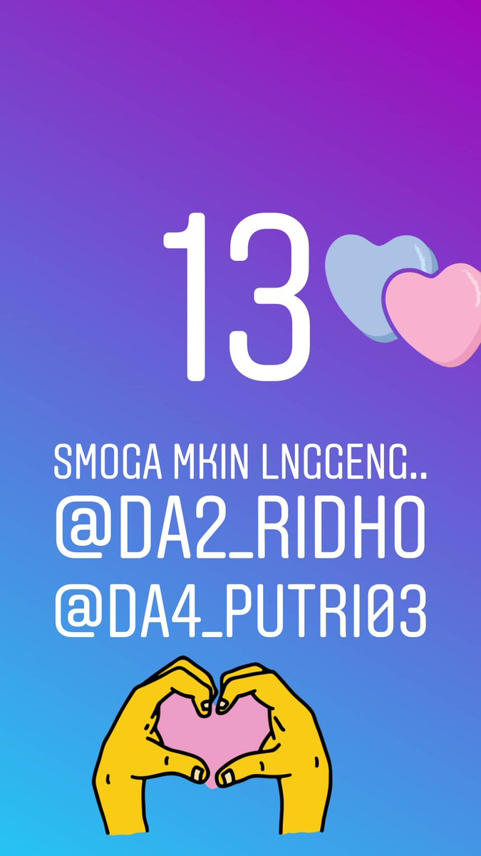 Smoga sll lnggeng, sht2 klian brdua, jobx mkin lncar, n sll dlm lindungn ALLAH SWT.. Amiin