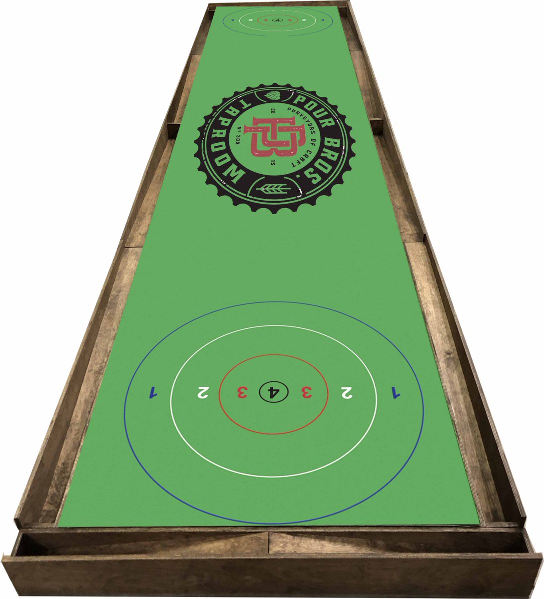 PourBros217's tweet photo. We're super excited! Two unique games are being custom made for Pour Bros. Taproom by the amazing and talented people at playdagz and @theputtskee. These will be going in our game room that will also feature 2 SkeeBall machines (will SkeeBall leagues be in the plans this Fall?) https://t.co/bWkMXuJfOv