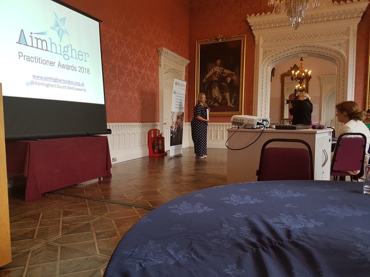 carshaltonboys's tweet photo. So proud of the fantastic Mrs Ellis winning not one but TWO awards at @AimhigherLSouth @StMarysU tonight ..... congratulations and thank you for all that you do for our amazing students @carshaltonboys ❤️ #AHLAwards https://t.co/XEuRxMcJmf