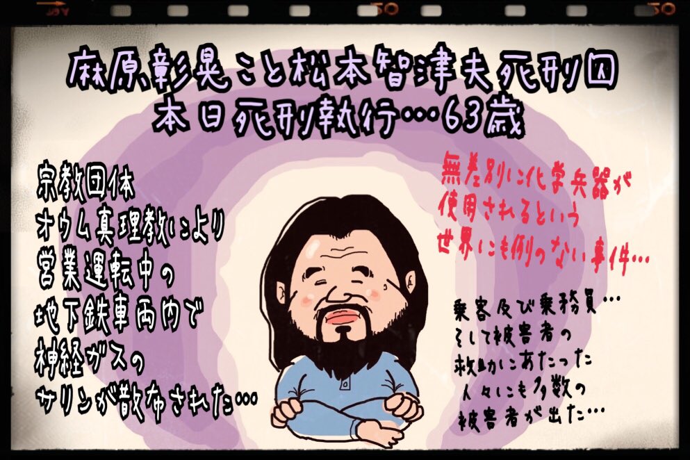 麻原彰晃死刑執行 Twitter Haku