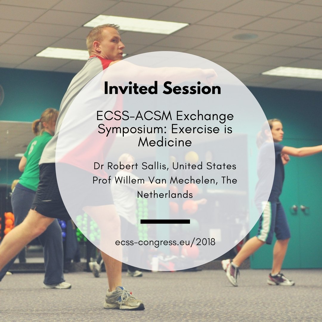 ECSS Seville 2020 (@ecsscongress) on Twitter photo Exchange symposium - ECSS-ACSM Exchange Symposium: Exercise is Medicine. Now in the Auditorium Livestream available here: bit.ly/2ljr66j #ECSS2018 #sportscience <a href="/RomainMeeusen/">Romain Meeusen</a> <a href="/WvanMechelen/">Willem van Mechelen, dr. h.c. (VUB, Brussels)</a> Exchange symposium - ECSS-ACSM Exchange Symposium: Exercise is Medicine. Now in the Auditorium Livestream available here: bit.ly/2ljr66j #ECSS2018 #sportscience <a href="/RomainMeeusen/">Romain Meeusen</a> <a href="/WvanMechelen/">Willem van Mechelen, dr. h.c. (VUB, Brussels)</a>