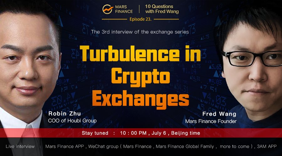 The third interview of the exchange series from 10 Questions with Fred Wang

——Huobi's cryptocurrency listing storm 
 
Guest: Jiawei Zhu, the COO of Huobi and Huobi Pro,  project manager of HADAX
 
Time: 10:00 P.M. July 6 Beijing Time.
 <a href="/FredWang_2018/">Fred Wang</a>  <a href="/vivilinsv/">Vivi</a> <a href="/Huobi_Pro/">We've Moved!</a>
