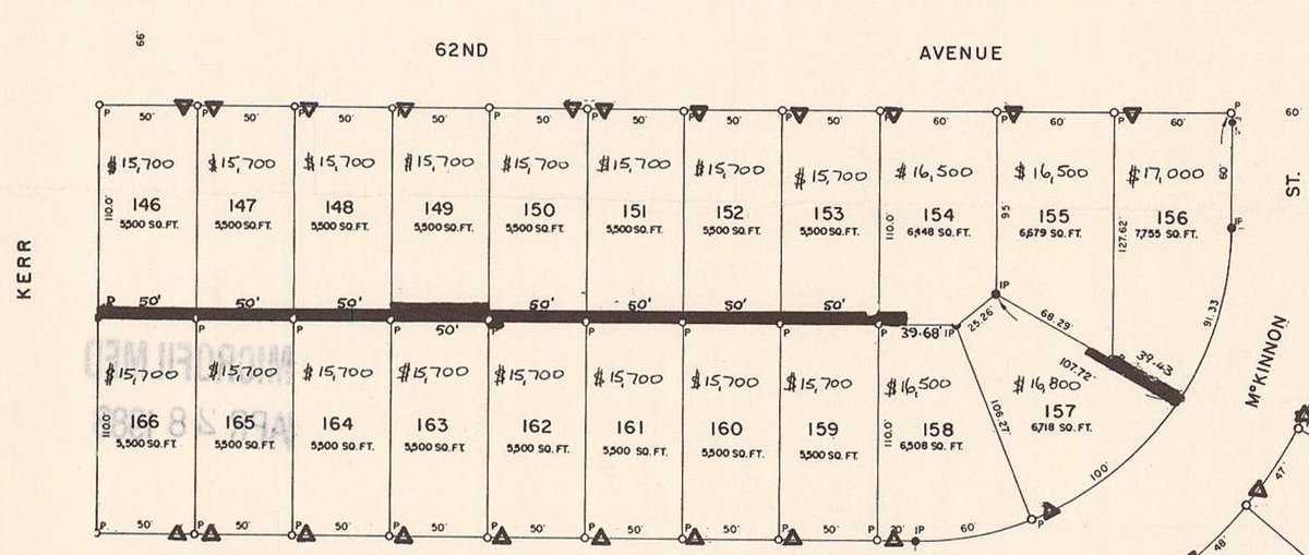 Lot prices ranged from $14,000 on Kerr Street to $18,000 near the park. 
#vanre #1972 #champlainheights