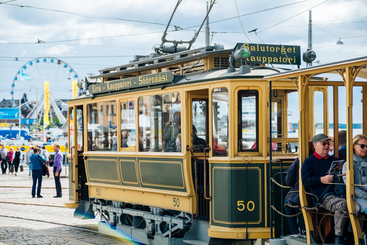 Did you know you can experience the olden days in #Helsinki on a vintage tram ride? 🚋 On summer weekends, the 15–20 minute tour departs every 30 minutes from the Market Square. Find more info 👉 bit.ly/2zfdV08 #visithelsinki #finland