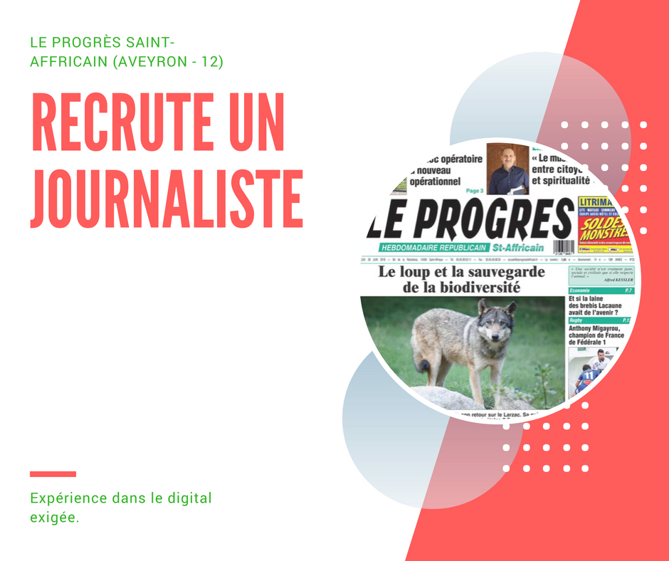 📢 Recrutement en presse locale
💼 Journaliste polyvalent
💻 Expériences web et presse locale demandées
📍Aveyron (12)

⏩ sphr.fr/le-progres-sai…