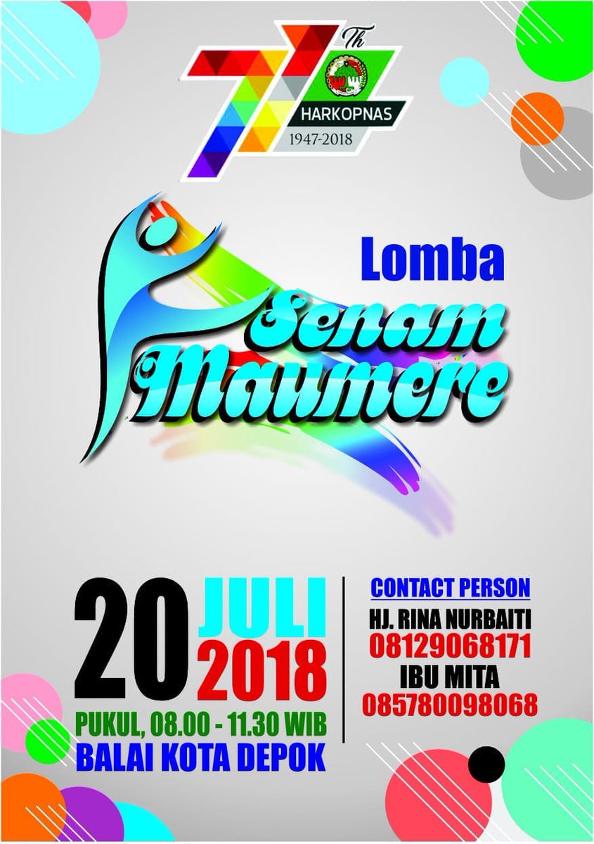 Hadirilah Hari Koperasi Nasional dengan berbagai macam acara.. <a href="/pemkotdepok/">PEMERINTAH KOTA DEPOK | #AyoPakaiMasker</a> <a href="/IdrisAShomad/">Mohammad Idris</a> <a href="/pradi_supriatna/">Pradi Supriatna</a> <a href="/fitriawansumadi/">fitriawan</a>