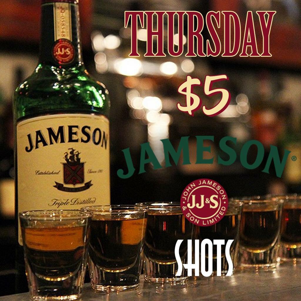 HopsPub's tweet image. Tonight we have $5 shots of Jameson on special!

#ShotsShotsShots #ThursdaySpecials #HopsNorthwestPub