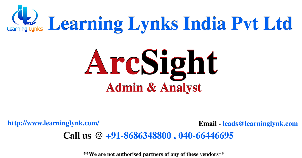 LearningLynk's tweet image. #ArcSight #Admin and #Analyst Training's at Learninglynks India Pvt Ltd, for more details visit: goo.gl/H9jdSx or call us at +91 8686348800, 040-66446695
**we are not authorised partners of any of these vendors**