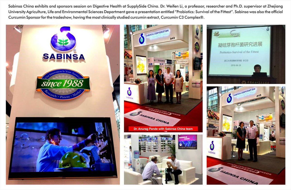 samidirect's tweet image. Sabinsa China exhibits and sponsors session on Digestive Health at SupplySide China.
#CurcuminC3Complex #Curcumin #CurcuminExtract #Probiotics #LactoSpore