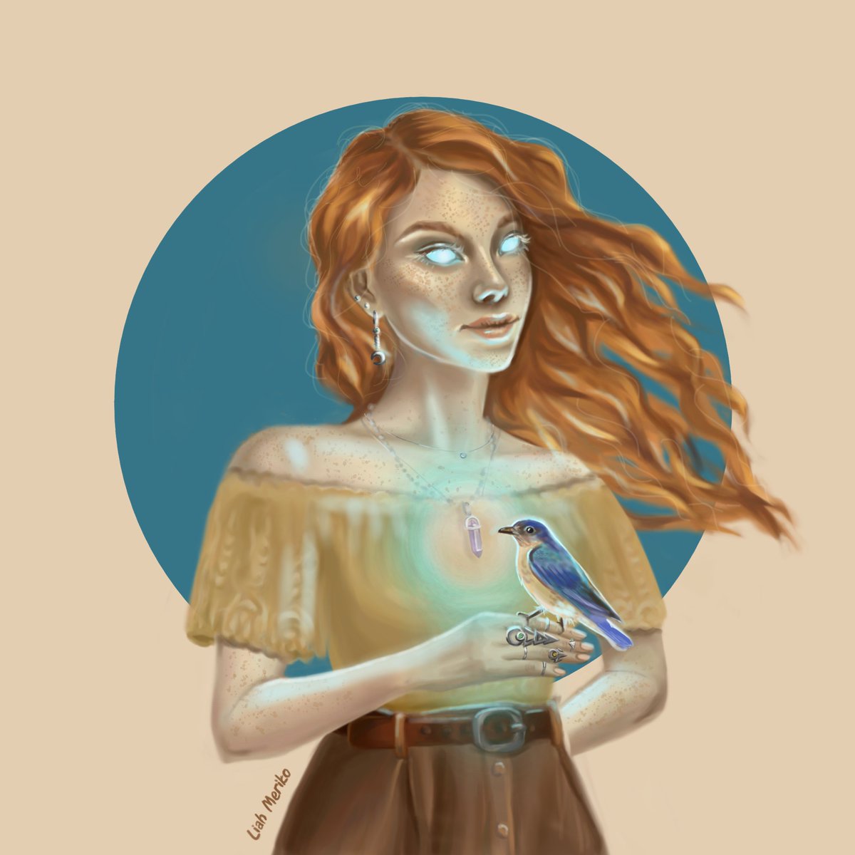 LiahMeriko's tweet photo. A #colour_collective art that I didn't manage to finish in time) #art #witch #digitalart #wacom #redhead #witchcraft #enchanted https://t.co/at4OQJjuCB