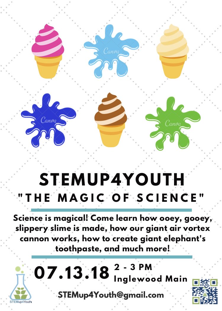 STEMup4Youth's tweet photo. Summer is here and so is the heat..so why not cool down with some ice cream? STEMup4Youth has another upcoming event on July 13th from 2-3p.m. where you can make ICE CREAM, slime, and so much more!!! Don't forget to invite your family and friends to cool down with us!! https://t.co/JJYlzmxZwG