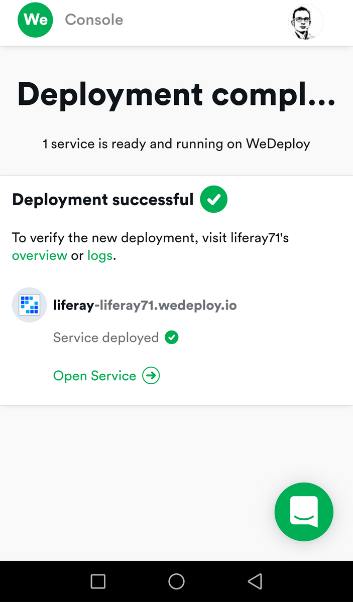 #Liferay 7.1 CE deployable with one click on <a href="/wedeploy/">WeDeploy</a>, cool stuff!