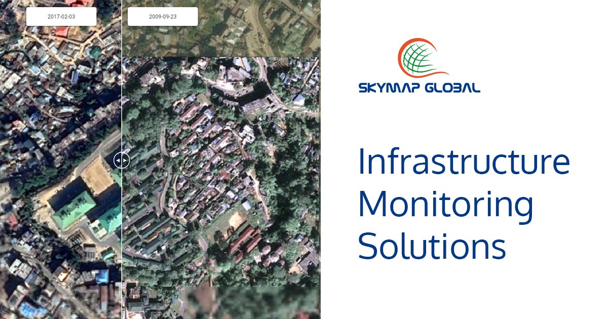 SkyMapGlobal's tweet photo. See how we combine Satellite Imagery and Real-time field data to help you monitor infrastructure or projects remotely from your computer: https://t.co/wETGEANCQt
#infrastructure #monitoring #satellite #skymapglobal https://t.co/fZkmlq5ZuG