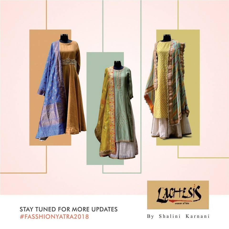 Introducing #lachesis who beautifully combines traditional aesthetics with modern design and gives you an absolutely elegant and posh look for every occasion. 
Catch them at #tajkrishnahyderabad this July on 23rd and 24th July.

#FasshionYatra2018 #StyleNeverSleeps  #Exhibition