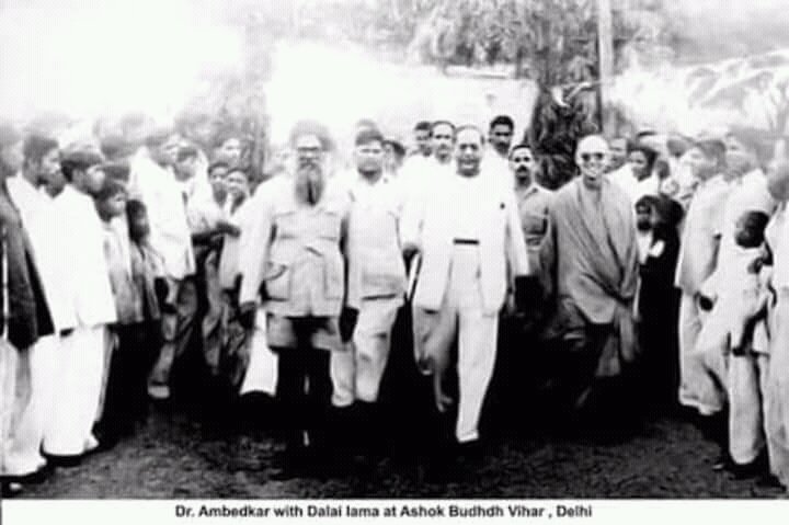 Young Dalai Lama with Babasaheb at Delhi.
 Happy Birthday Dalai Lama 