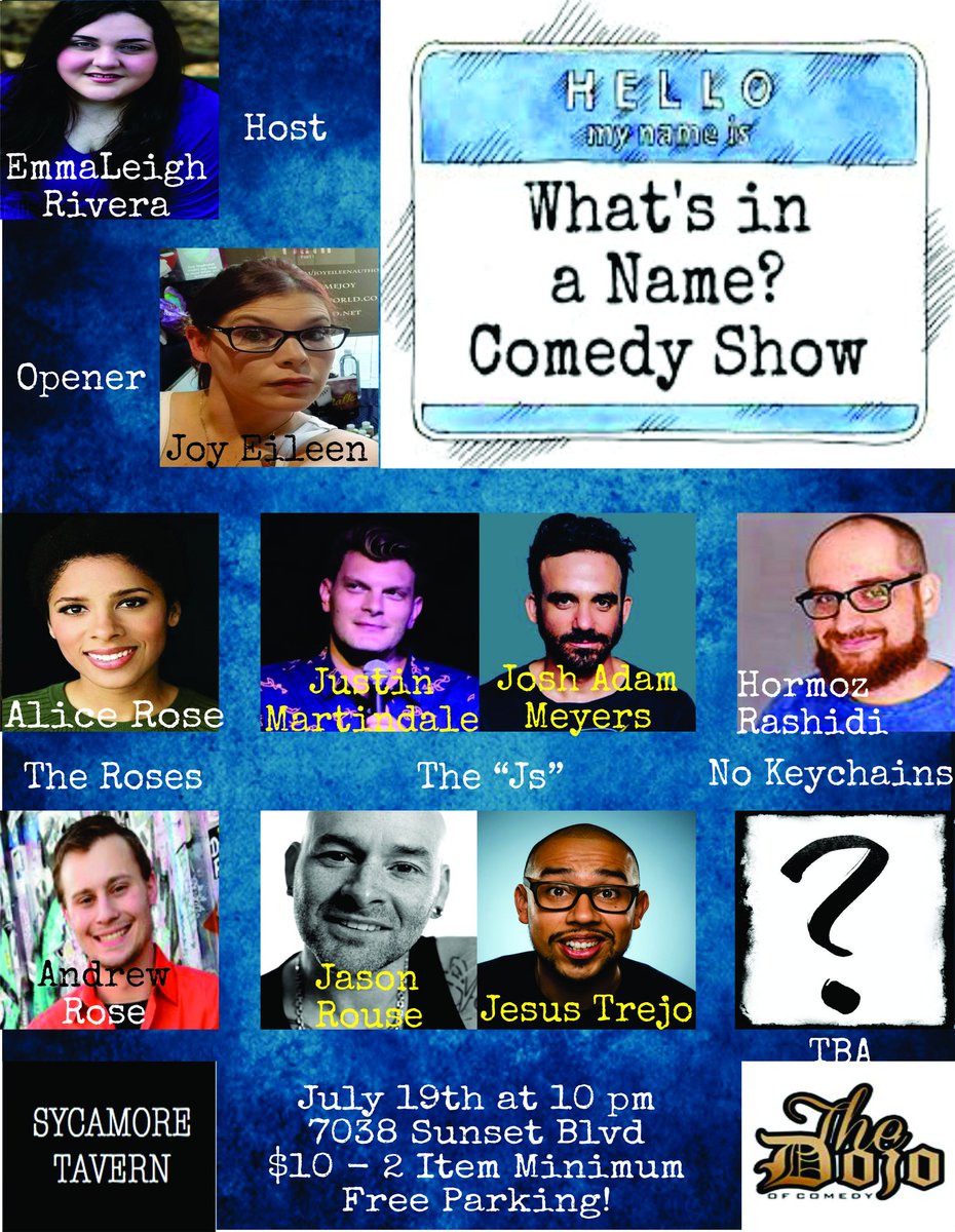 BlueChairTour's tweet image. Coming July 19th, What's in a Name? Comedy Show at 10 pm in @thedojoofcomedy in @SycamoreTavern . Tickets available at eventbrite.com/e/whats-in-a-n…
Check out the Sycamore Tavern's amazing food and drink menu and get ready for some full belly laughs!