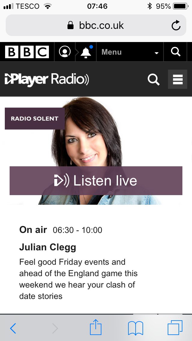 wessexGMC's tweet photo. LIVE NOW @Frank_Ratcliff talks about the work of @WessexGMC #genomes100k  @UoS_WISHlab @UHSFT on @BBCRadioSolent @NHSgmc @ProfIKTemple @ProfDBaralle @annekeluc @ProfJWHolloway https://t.co/gWCXHucZ7b