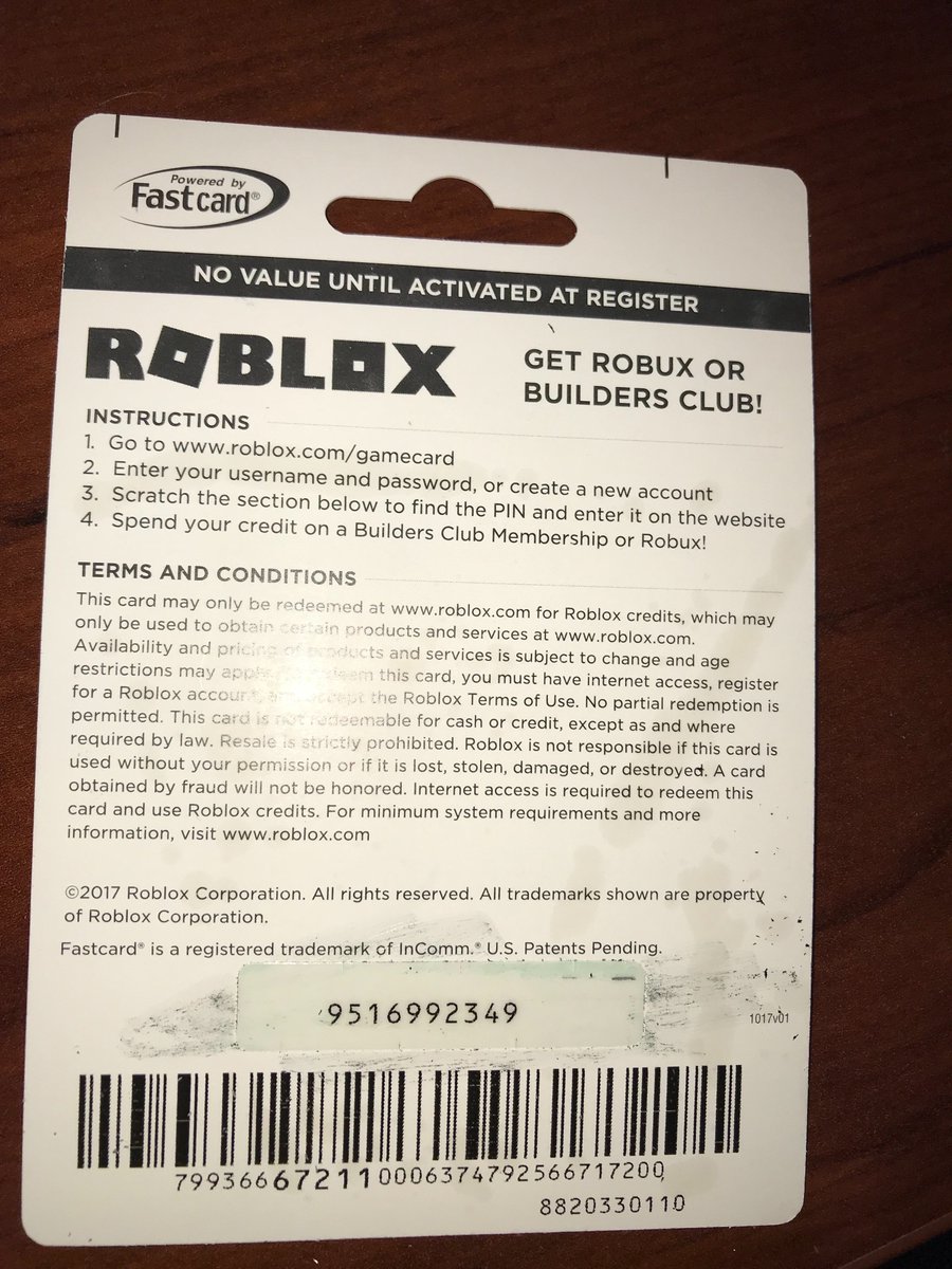 Roblox Card Back