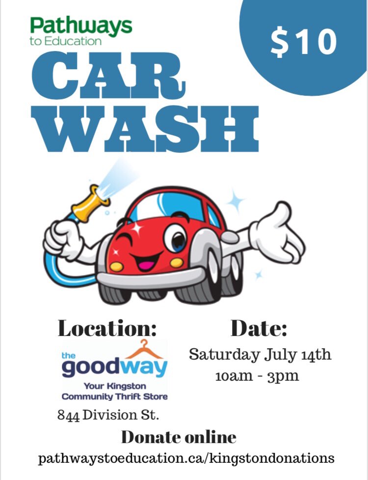 PthwysKingston's tweet photo. We need your help! This year our program has helped 46 students in Kingston graduate from high school. We supported 39 of our alumni to graduate from post-secondary. $10 donation goes a very long way. Donate here: https://t.co/AgHjzZRQA5 or come get your car washed tmw! https://t.co/15SHXklRjE