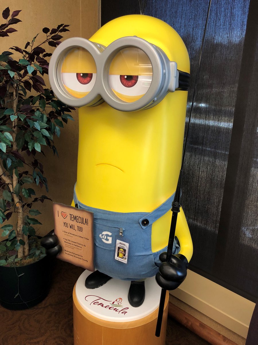 cityoftemecula's tweet photo. #FunFactFriday: The fun loving yellow characters - the Minions were fabricated right here in Temecula! Thanks to 60 Grit Studios a local custom fabrication company. Bring family & friends out to Despicable Me 3 tonight at Moonlight Movies in the Park at Harveston Community Park! https://t.co/1U9GVNRnbH