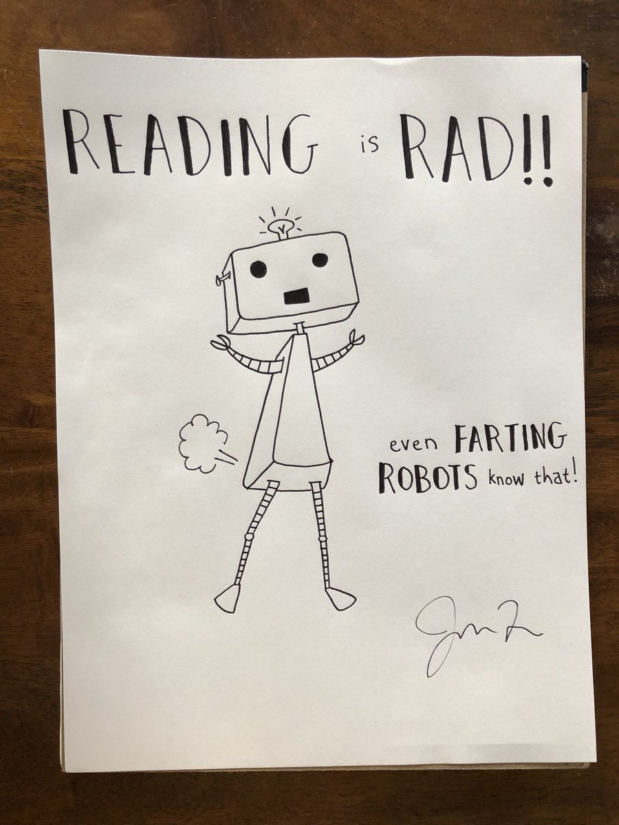 Want this poster sketch for your classroom or library? RT to enter to win it. I’ll randomly select a winner at the end of the weekend! 📚🤖💨