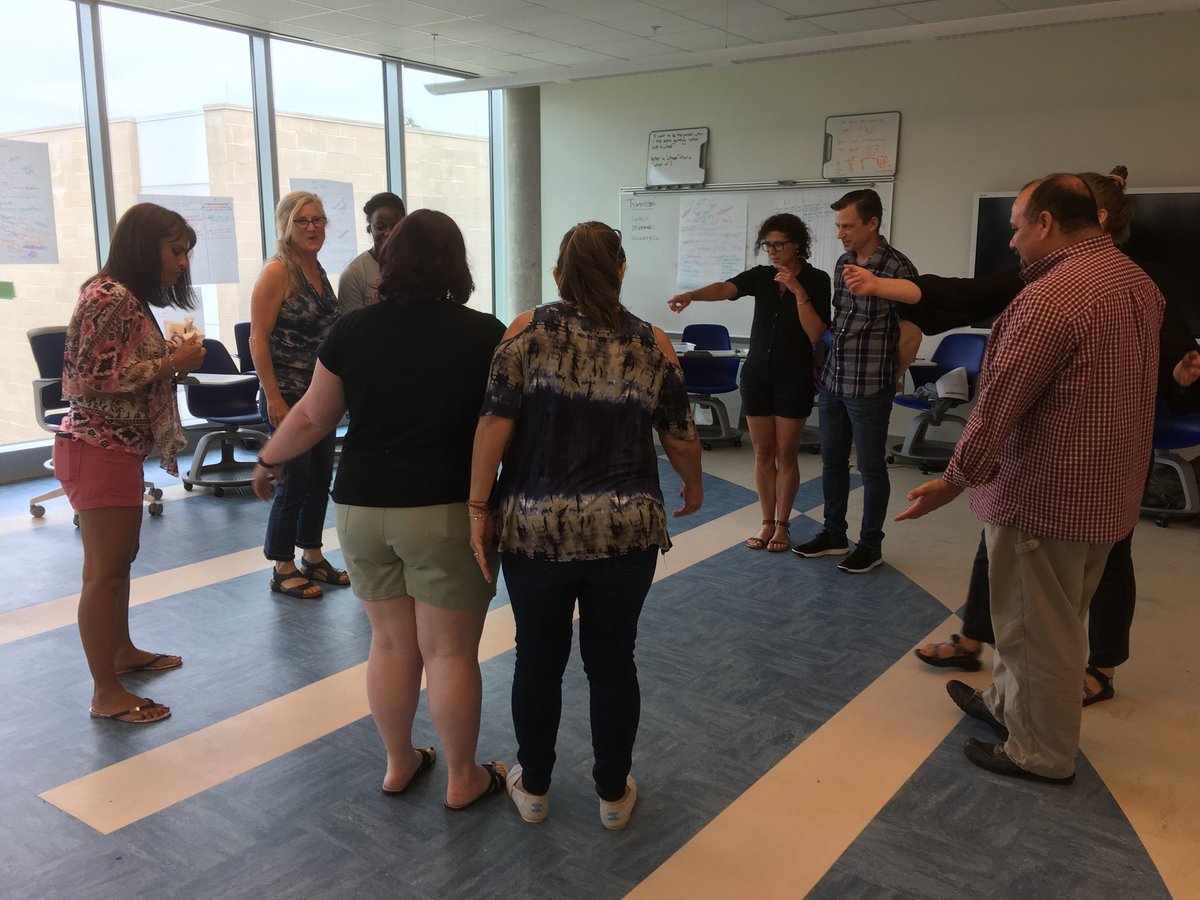 RogersDarcy's tweet photo. @OWLanguage #sebc18 #owlsummerpd #laughter #pairingsandgroupings #consultancyprotocol #inthearena @BreneBrown #joyfullearning https://t.co/Upu9nPI3gn