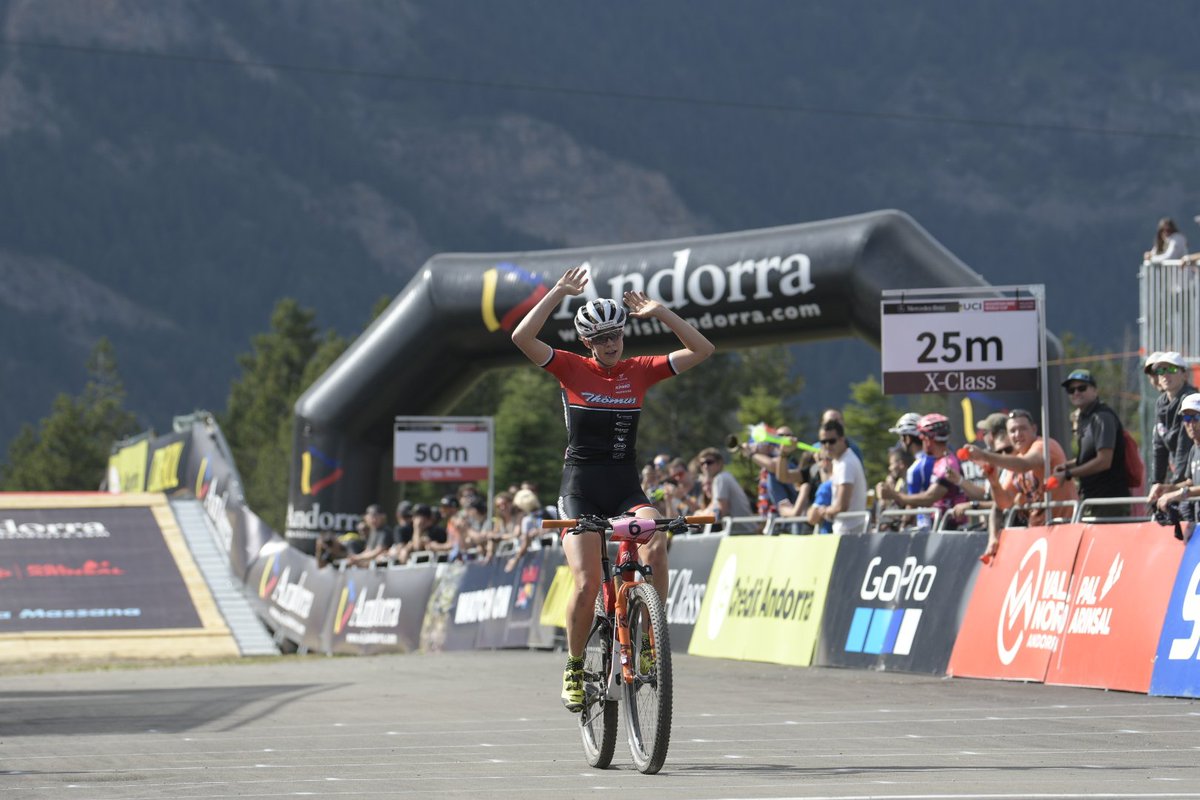 walki's tweet photo. Die Nidwaldnerin Alessandra Keller vom Thömus/RN Racing Team gewinnt beim Mountainbike Weltcup in Andorra das Short Track Rennen. Sie ist die erste Schweizerin, welche in dieser Disziplin gewinnen konnte. Herzlichen Glückwunsch!!

@RideShimano @ShimanoMTB @SchwalbeUK @foxmtb #mtb https://t.co/mbgZwbPYpH
