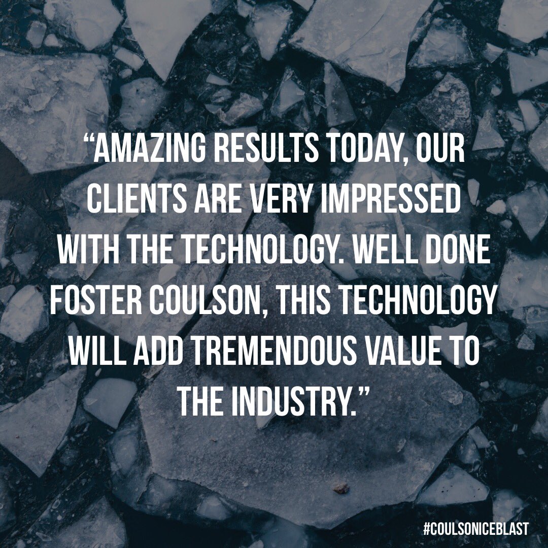 CoulsonIceblast's tweet photo. A recent client Testimonial from Duncan Goodburn, Sales &amp; Marketing Director at Dry Ice Solutions, South Africa.
#CoulsonIceBlast #IceBlasting #AnyIce #WetIce #DryIce #industrialcleaning #bluetech #greentech #cleantech #watercrisis #watersaving #climatechange https://t.co/As9YCHERcP