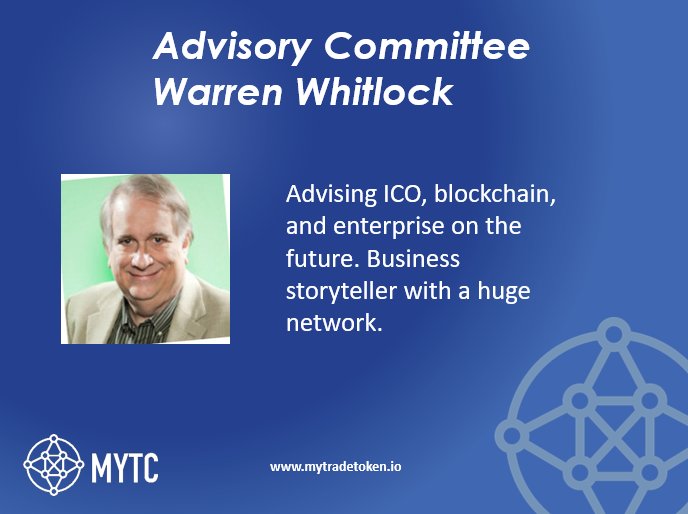 mytradetoken's tweet photo. Meet Warren Whitlock! MYTC's business and marketing guru. https://t.co/Oprqrnh2c3