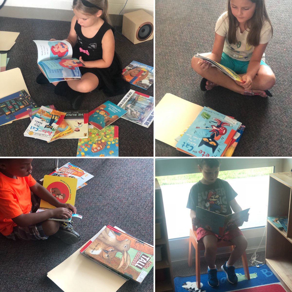 CortneeHill's tweet photo. You can’t talk about a ‘Just Right’ spot without having ‘Just Right’ books. Today we used our Reading Mats to sort and pile our books from hard to easy!! #fearlessfirstgrade #readerswork @BCES_1 @BrierCreekES https://t.co/0wVoysd95i