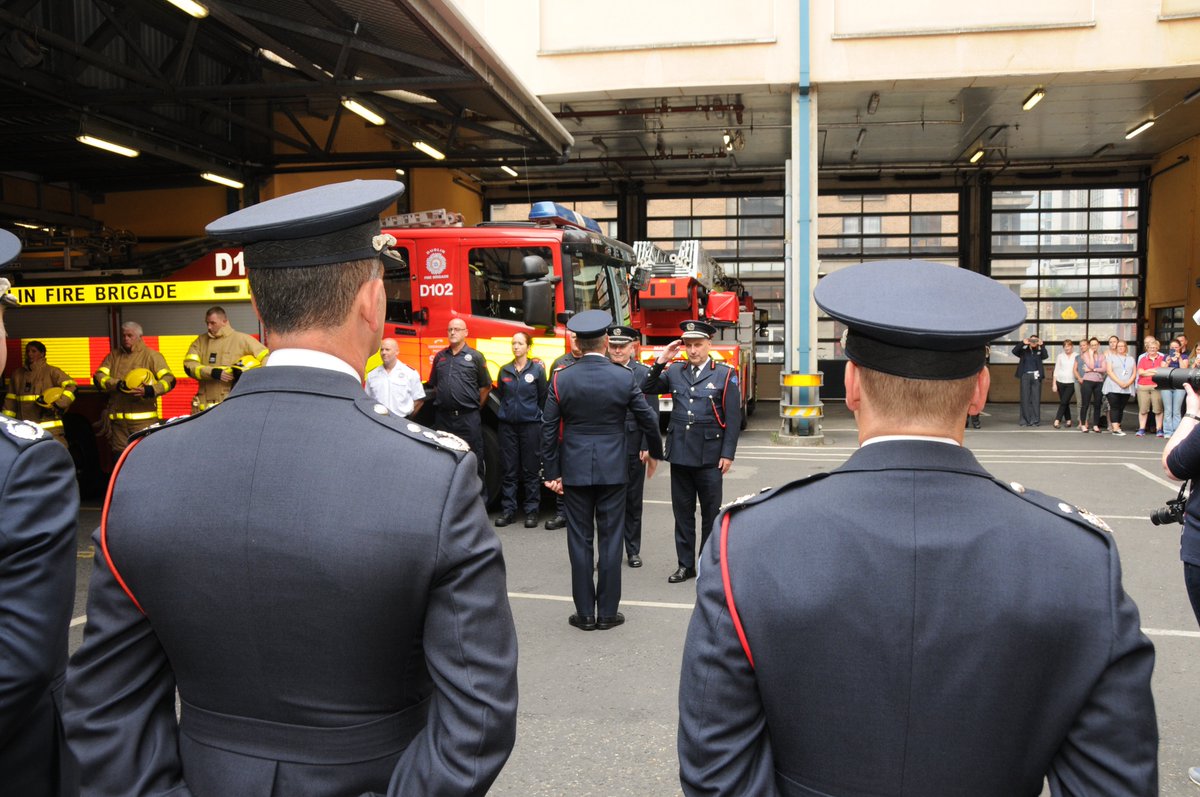 Today, our Chief Fire Officer, Patrick Fleming, retired. A special off-going parade was held to mark this occasion. Pat has served as our Chief for 6 years, and has spent 15 years of his 40 year career with DFB. We wish him well in the next chapter of his life.