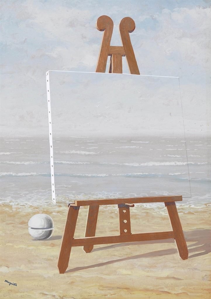 Renè Magritte

La bella prigioniera (La belle captive) 
"The beautiful prisoner" (1946).