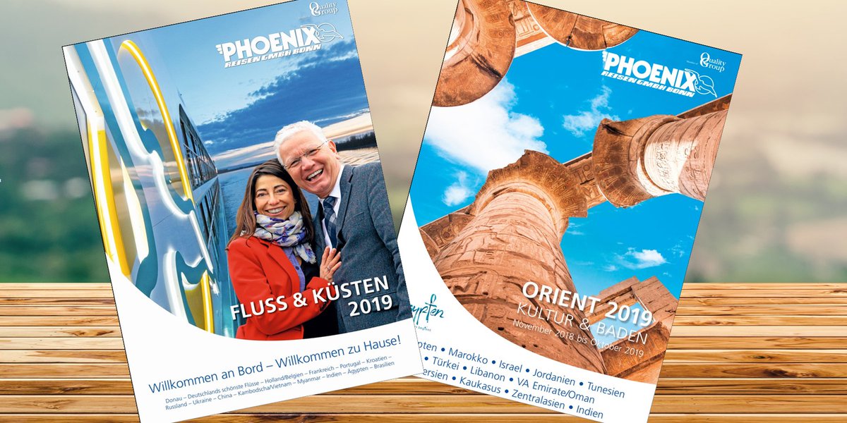 Doppelte Freude können wir zum Wochenende verkünden! Die neuen Phoenix-Kataloge #Flussreisen2019 & #Orientreisen2019 sind ab sofort buchbar. Wie immer gibt es viele Neuigkeiten zu entdecken. Und nicht vergessen, #Fühbucherrabatt sichern! Weitere Infos auf PhoenixReisen.com