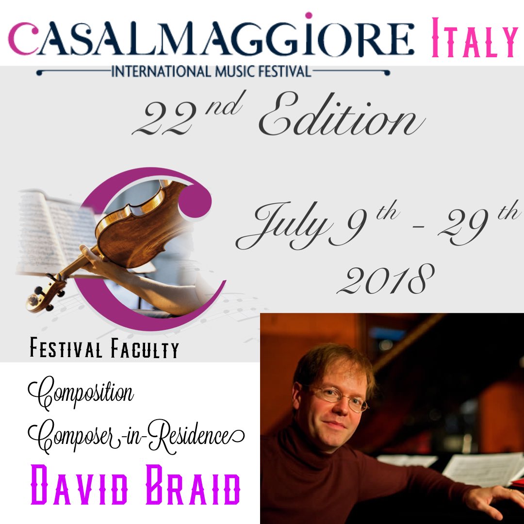 K52Music's tweet photo. July 9-18, 2018
#Casalmaggiore, #Italy
Casalmaggiore Int'l Music Festival Faculty
#ClassicalMusic #Jazz #Strings #JazzComposition #Italy2018
#Casalmaggiore
#Italy #jazzeducation
#CasalmaggioreItaly #MusicFestival
#DavidBraid
https://t.co/9Cd3RwkNfK @CanadainItaly @CdnHeritage https://t.co/Q2L6fBUF1K