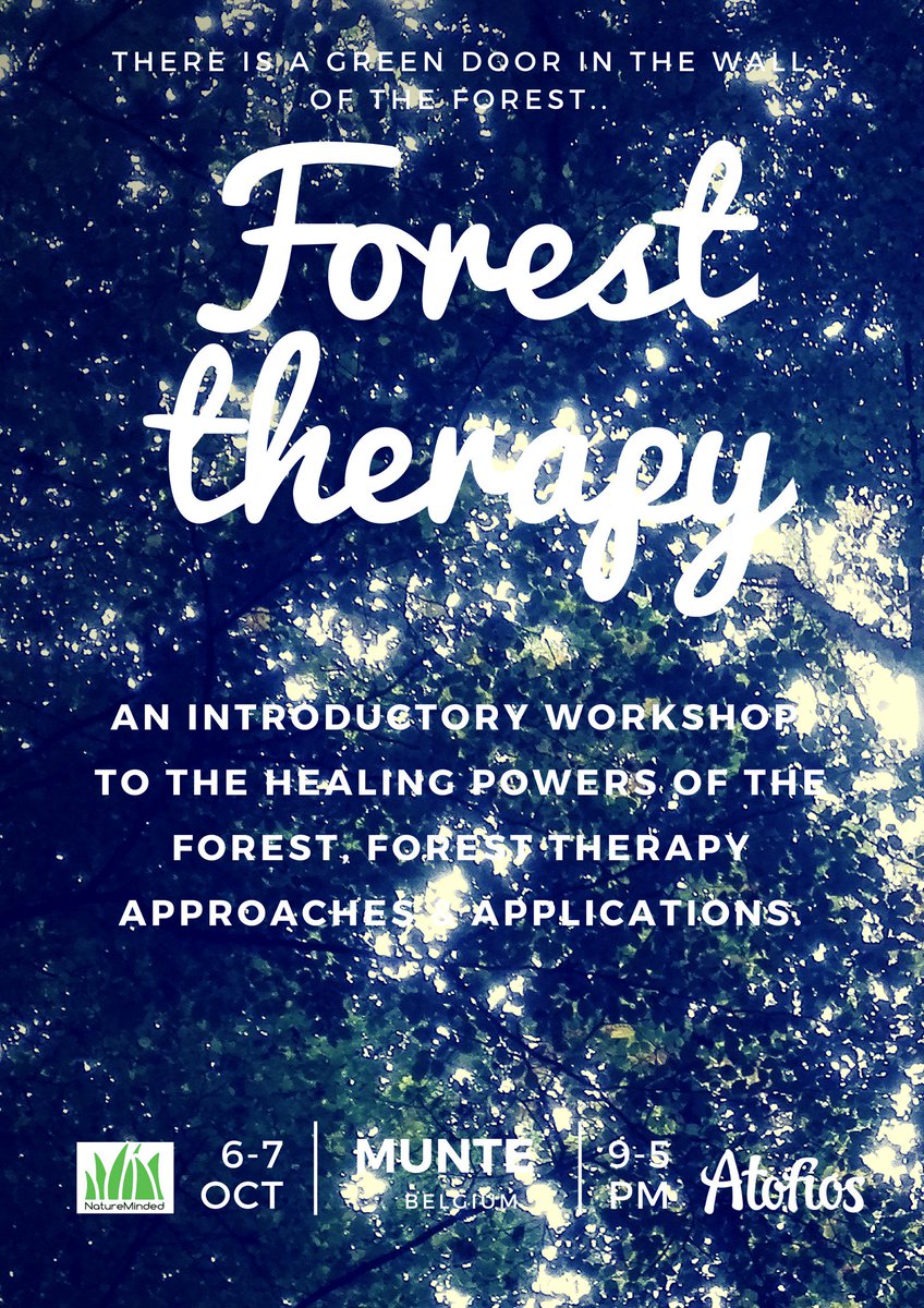 katriina's tweet photo. Forest therapy approaches and applications, 2-day training. Munte/Merelbeke, Belgium. 6-7 October, 2018. More info & sign ups at: https://t.co/FfJCPHZcIK #foresttherapy #shinrinyoku #metsämieli #forestmind #natuurisgezond #naturebased #bosbaden #waldbaden https://t.co/peuVbtjOzp