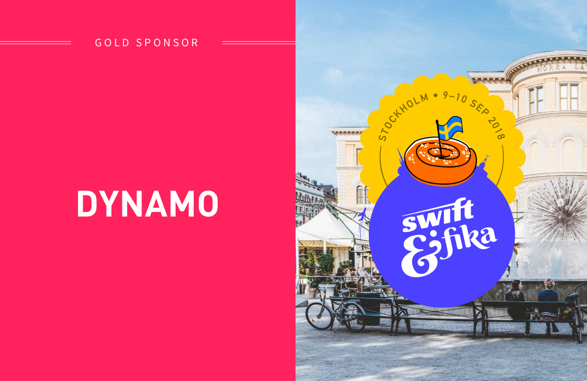 swiftandfika's tweet photo. Say hi to our first gold sponsor, @dynamomobi! 🙌🥇 Dynamo runs top-notch product design sprints 🏃‍♀️ and ships quality apps for customers of all shapes and sizes ◾️🔺! Glad to have you onboard! #STHLMTech https://t.co/HrAgethIA3