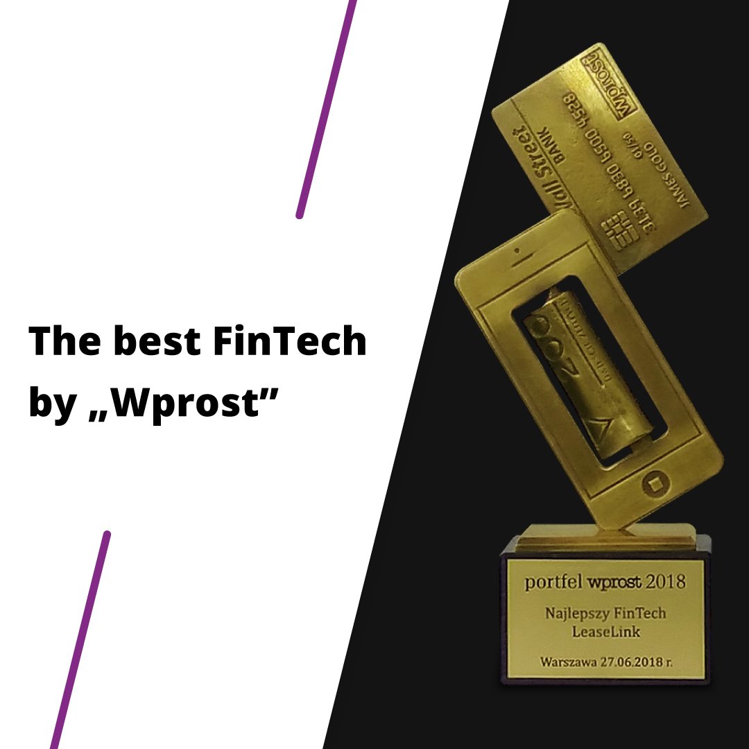LeaseLinkPL's tweet photo. We are pleased to inform you about the next reward we received #portfelroku #fintech #leaselink #thebestfintech https://t.co/ma4C9QU8LR