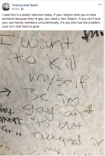 mstbuchanan's tweet image. This was shared on Facebook by a good friend and I wanted to share, and we need to become a more compassionate and accepting society for all. What is the answer? #LoveWins