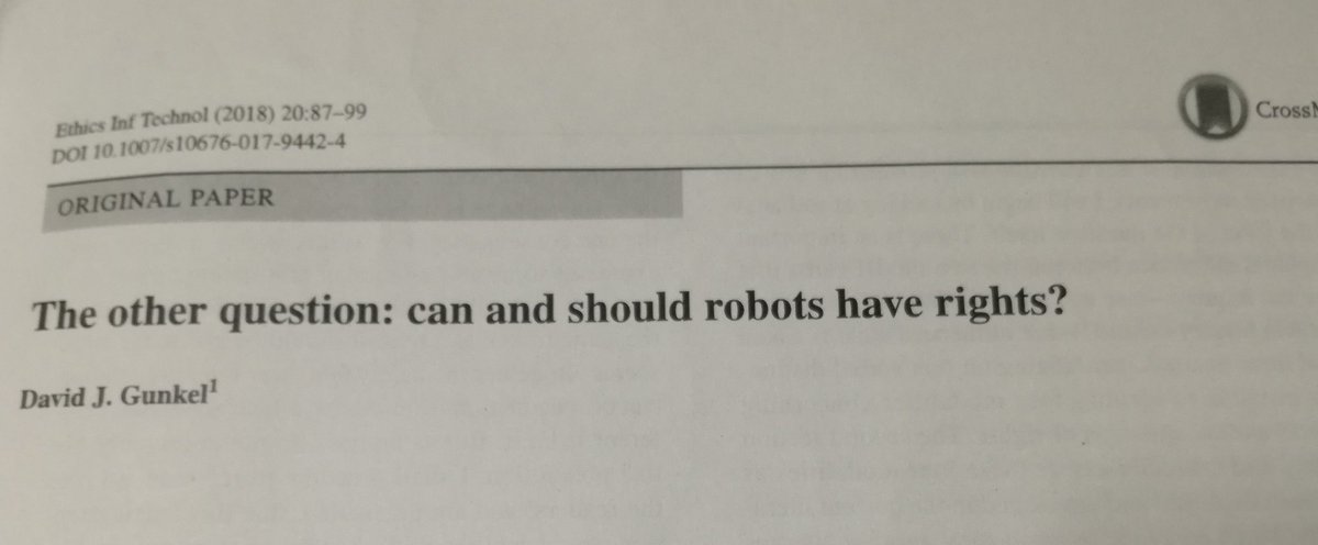 RoboethicsBot's tweet image. 知覚の存在を実証するためには、痛みを感じるロボットを作成できることが必要になるだろう。…ロボットが権利を持つことができるかどうかを実証することは、まさにそれらの権利を侵害することによってのみ可能になるかもしれないのだ。―デイビット・J・ガンケル
