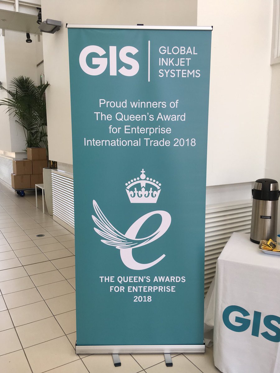 What a privilege to be invited to see <a href="/GisInkjet/">GIS - Global Inkjet Systems</a> receive their 2nd @TheQueensAwards for international trade #ukmfg @EEF_Insights