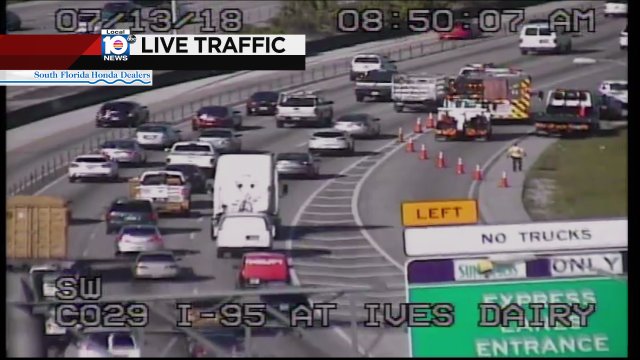 Crash on I-95 SB at Ives Dairy Rd. #Traffic https://t.co/Hx1Mc0dXK3